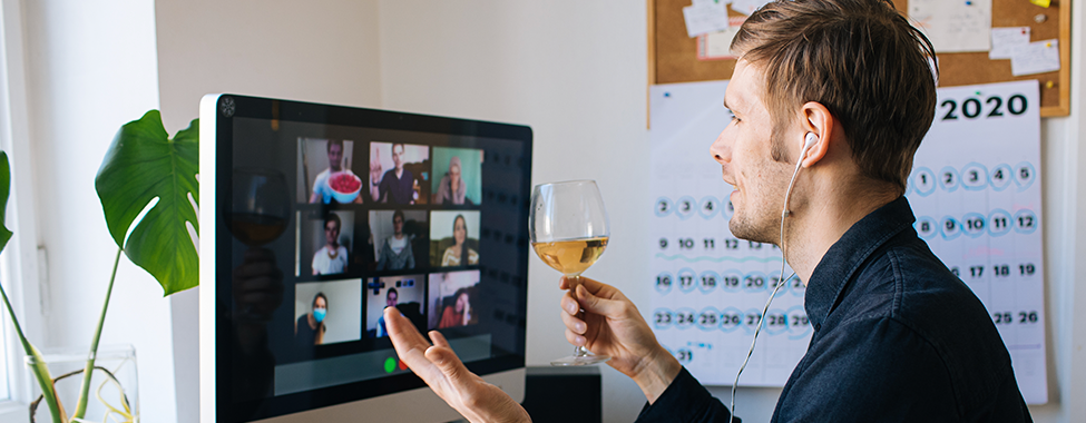 Man-Having-Video-Call-with-Friends-to-Stay-Social