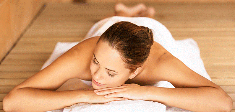 Woman-Laying-in-Infrared-Sauna-to-Reduce-Stress