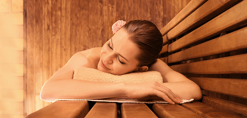 Woman-Relaxing-in-Infrared-Sauna